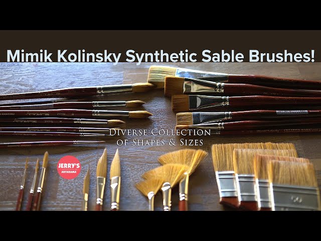 Synthetic Kolinsky Watercolor Brush - Travel Brush - Sam Flax Atlanta