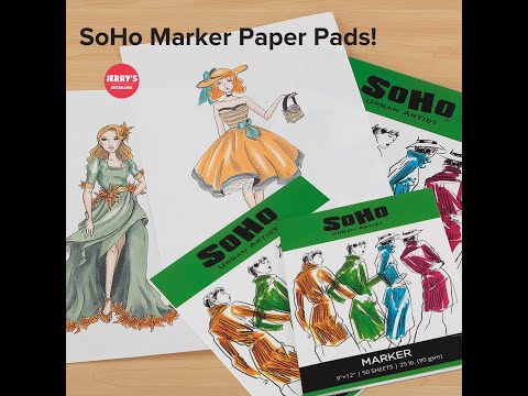 SoHo 9x12 Marker Paper Pad 50-Sheets, 90gsm