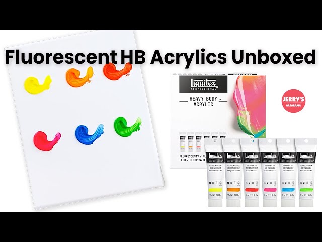 Watch Fluorescent Heavy Body Acrylics Set 6 get Unboxed!