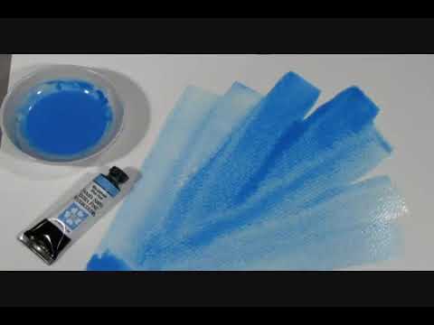 DANIEL SMITH Manganese Blue Hue Extra Fine Watercolor Paint Demonstration