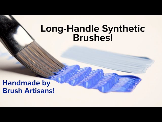 Long-Handle Synthetic Brushes - Handmade by Brush Artisans