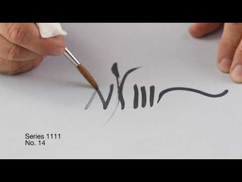 See the Da Vinci Kolinsky Sign & Lettering Script Brush's features!!