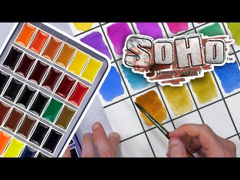 Unbox & Swatch - SoHo EZ Lift Watercolor Pan Set of 36