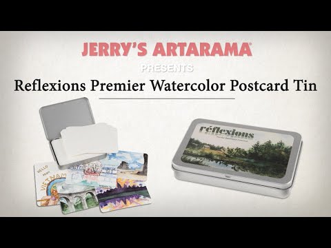 Reflexions Premier Watercolor Postcard Tin Product Demo