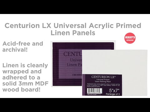 Centurion Universal Acrylic Primed Linen Panels (3-Packs) are acid-free and archival!