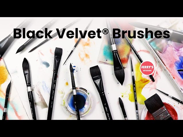 Silver Brush Limited Black Velvet Watercolor Travel Set 4pcs