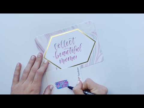 Create beautiful lettering with Tombow Fudenosuke Colors! 