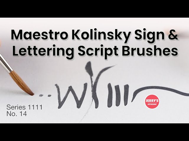 da Vinci Maestro Kolinsky Sign and Lettering Script Brushes