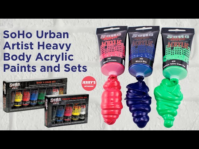 SoHo Urban Artist Acrylic Paint - Thick, Rich, Water-Resistant, Heavy Body  Paint, Alizarin Crimson, 250 ml Tube