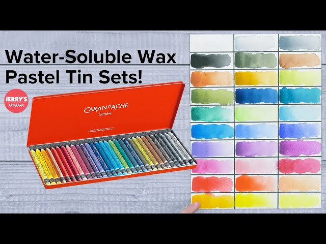 Caran D'ache Water Soluble 12 Colour Pencils vintage set tin SWISS 288-412
