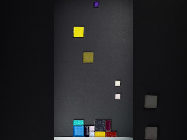 Stack, Slide, Slay! Build Your Perfect Palette with Compuzzle! #tetris #art #watercolor #compuzzle