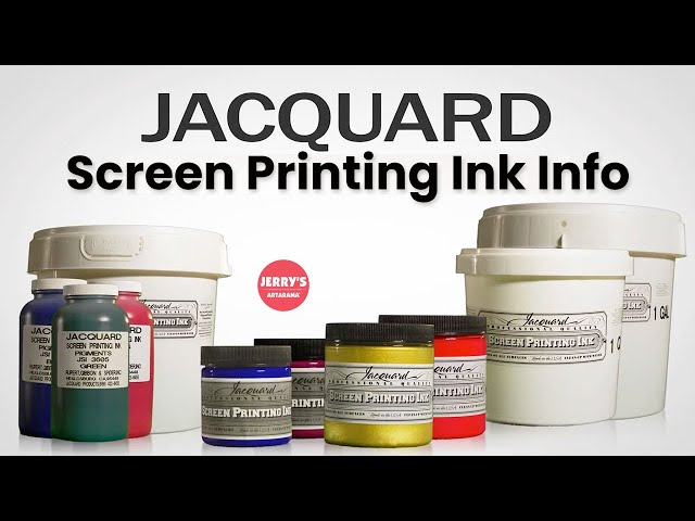 Jacquard Screen Printing Inks Informational