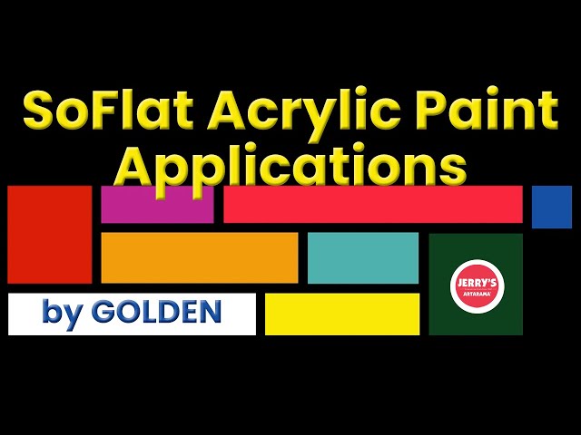 GOLDEN SoFlat Matte Acrylic Applications