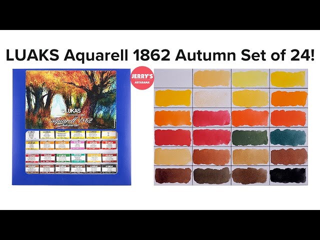 Unbox and Swatch - Lukas Aquarell 1862 Autumn Set of 24
