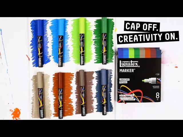 Liquitex Acrylic Markers Landscape Set of 8. https://www.jerrysartarama.com/liquitex-marker-landscape-setx8-bullet-tip-2mm Cap Off. Creativity On. Multi-Surface Markers for All. Designed for artists, illustrators, mural…