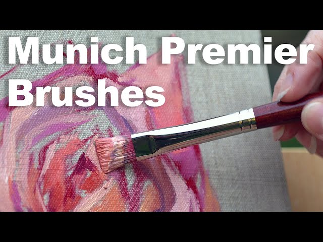New York Central Munich Premier Bristle Blend Brush, Flat Size #6