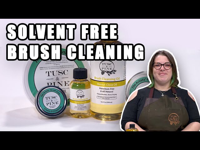 Solvent Free Cleaning with Tusc and Pine's Walnut Clove Oil and Brush Soap. Tusc and Pine Walnut Clove Oil - https://www.jerrysartarama.com/tusc-pine-brush-cleansing-oil • Tusc and Pine Brush Soap - https://www.jerrysar…