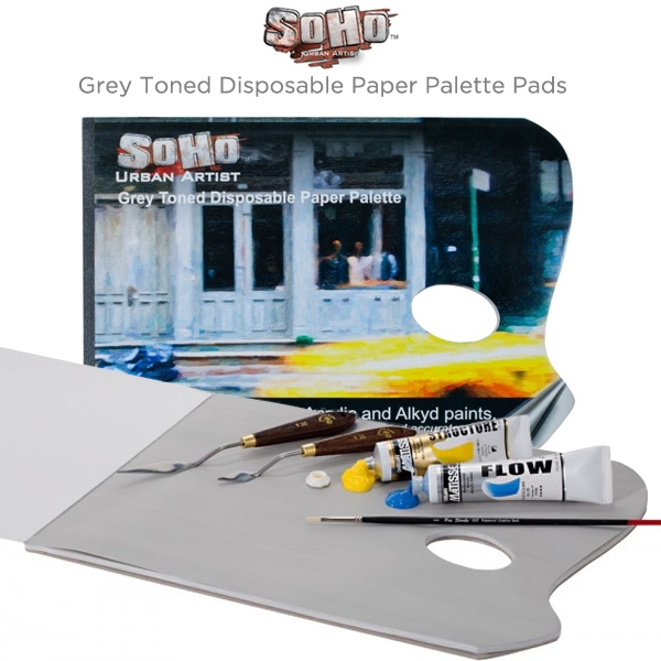 SoHo Grey Toned Disposable Paper Palette Pads