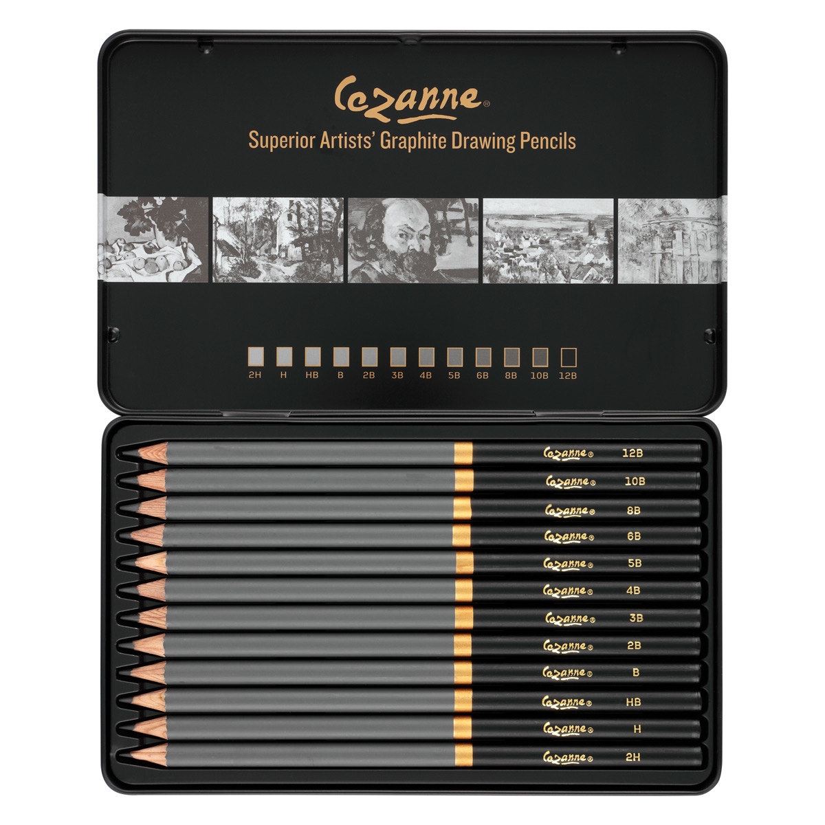 Cezanne Graphite Graphite Pencil Tin Set of 12