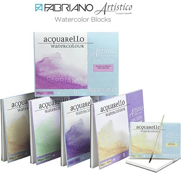 Fabriano Artistico Extra & Traditional White Watercolor Blocks