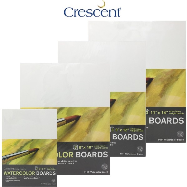 Crescent Watercolor Art Boards