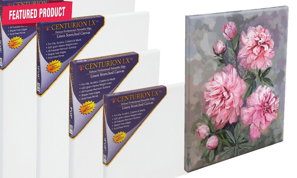 Centurion LX Acrylic Primed Linen Stretched Canvas 3/4" Deep