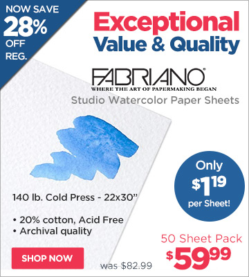Fabriano Studio Watercolor Paper Sheets