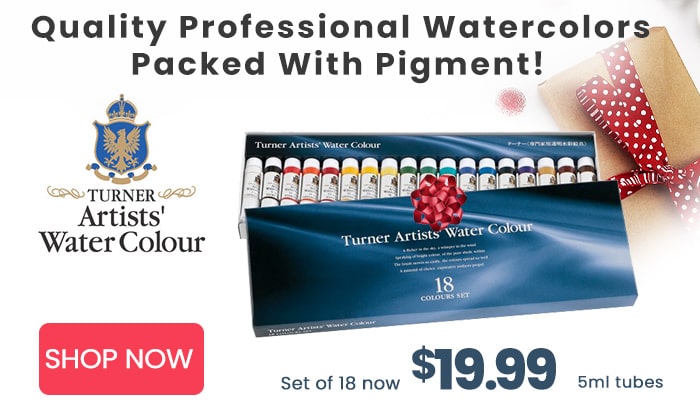 Turner Professional Artists Watercolor Set Of 18