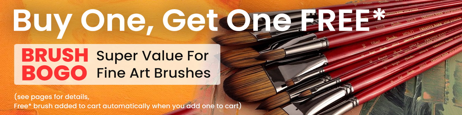 Buy One, Get One FREE - Special Value for Fine Art Brushes