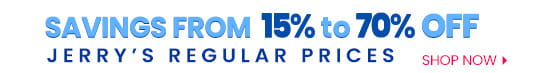 Buy More with Savings from 15% to 70% Off Reg. Prices