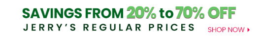 Buy More with Savings from 20% to 70% Off Reg. Prices
