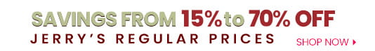 Buy more with savings from 15 percent to 70 percent off reg. prices