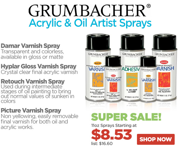 Shop Grumbacher acrylic & Oil Artist Sprays