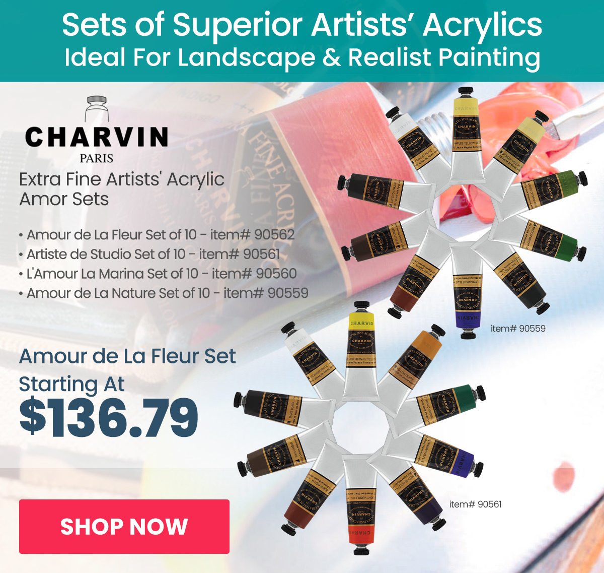 Charvin Extra Fine Artists' Acrylic Amore Paint Sets