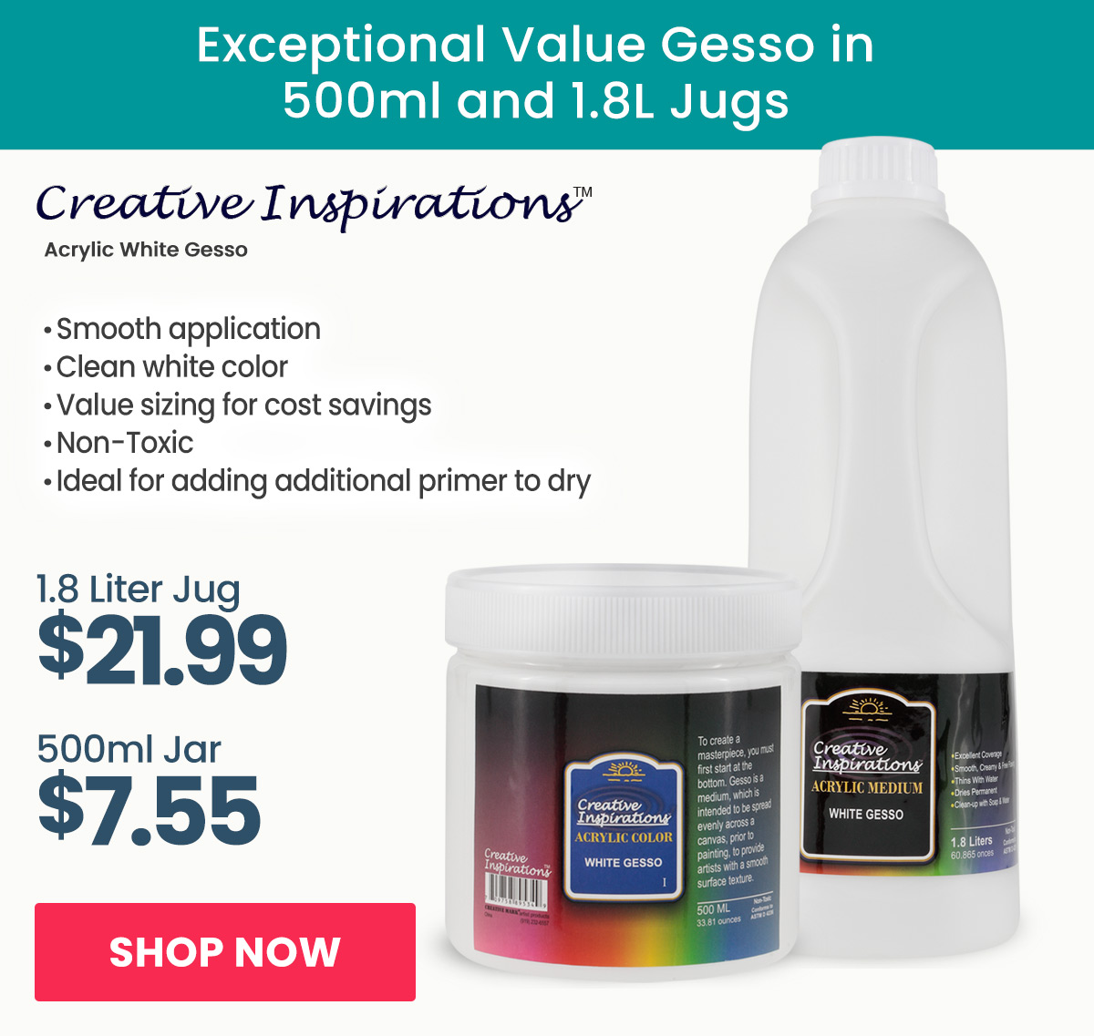 Creative Inspirations Acrylic White Gesso