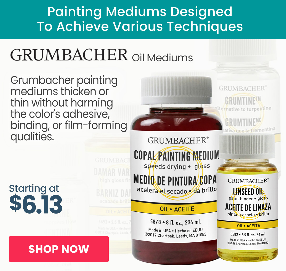 Grumbacher Professional Oil Mediums