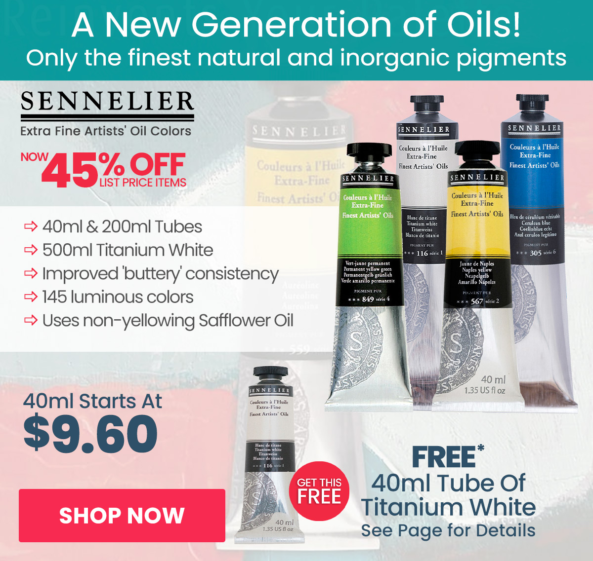 Sennelier Extra Fine Artists' Oil Colors - FREE Gift with Purchase