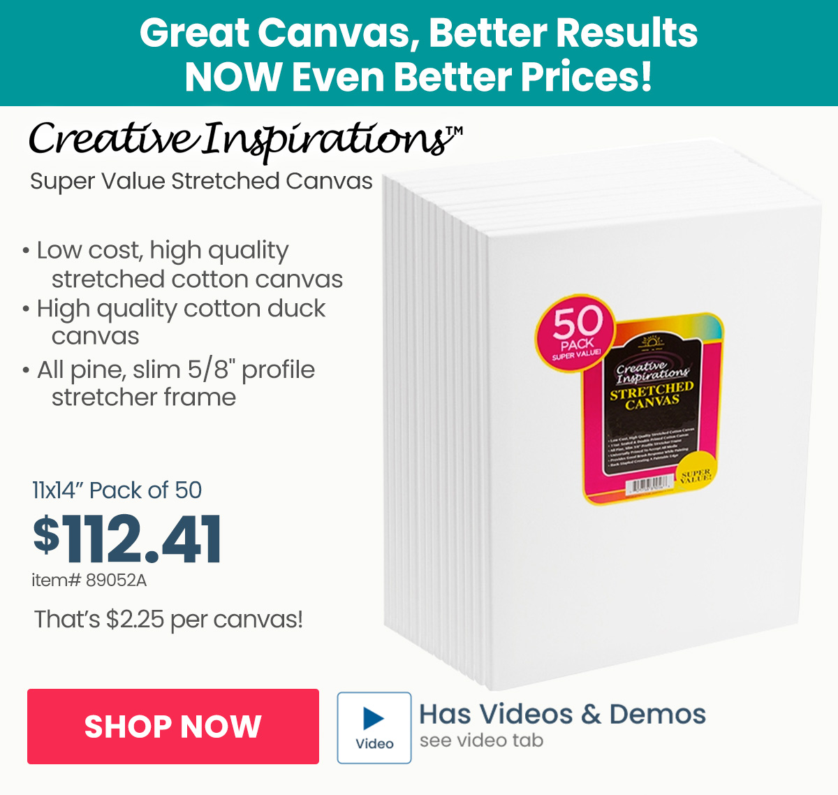 Super Value Stretched Canvas by Creative Inspirations