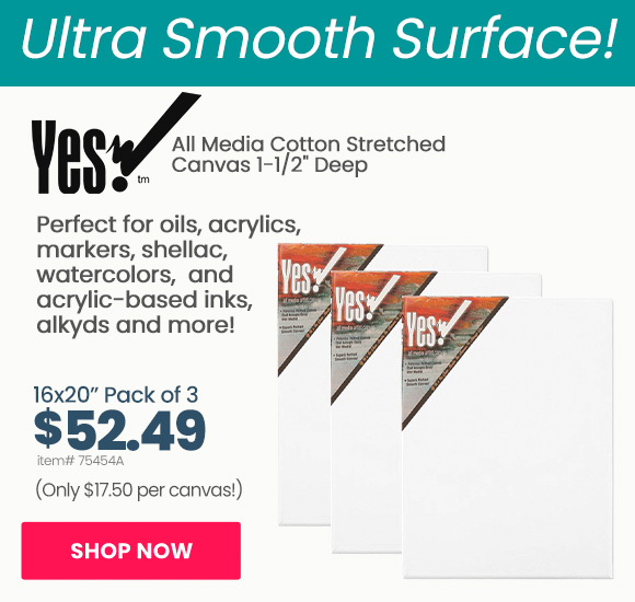 Yes! All Media Cotton Stretched Canvas