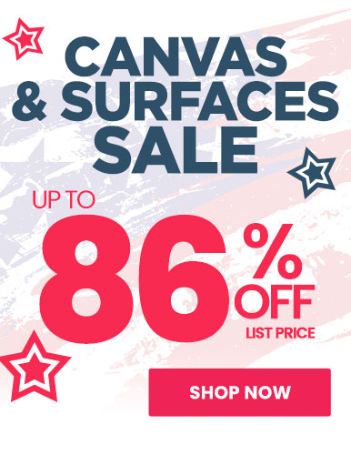 Canvas and Surfaces Sale Up to 85% off list