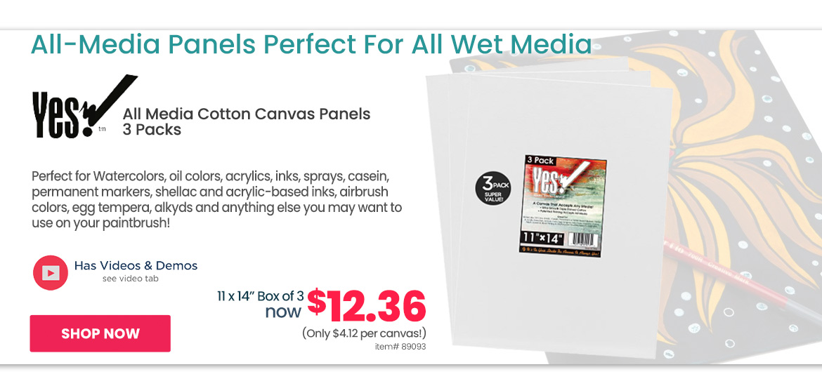 Shop For Yes! All Media Cotton Canvas Panels