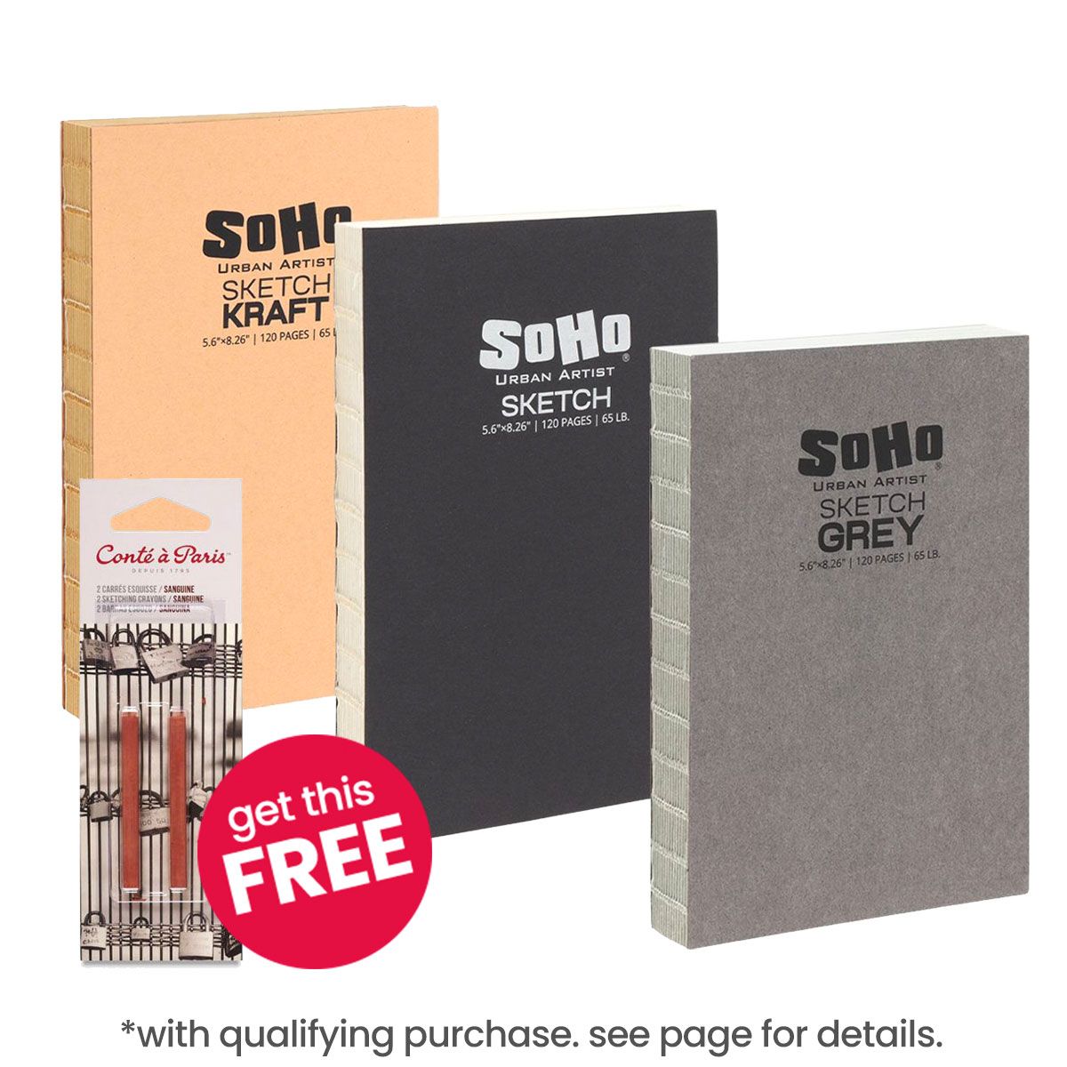 SoHo Open Bound Sketchbooks Free Gift with purchase