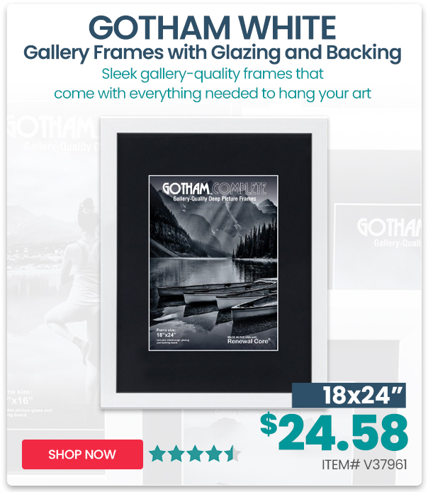 Shop Gotham Glazing & Backing White Frames
