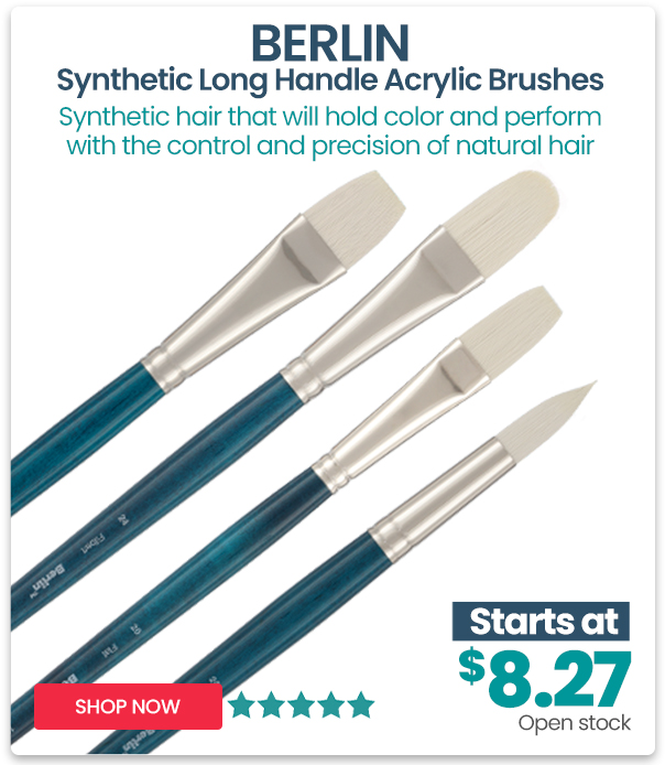Berlin Synthetic Long Handle Acrylic Brushes