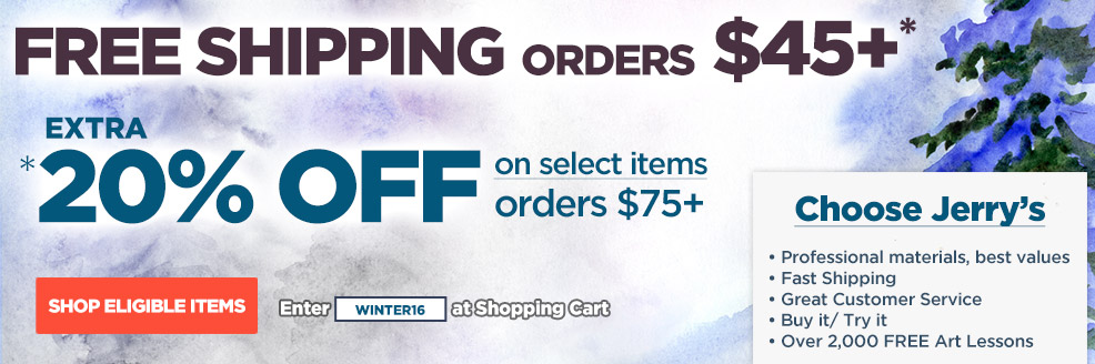 Bonus 20% off orders over $75 and Free Shipping - Must Use Code winter16 at checkout.