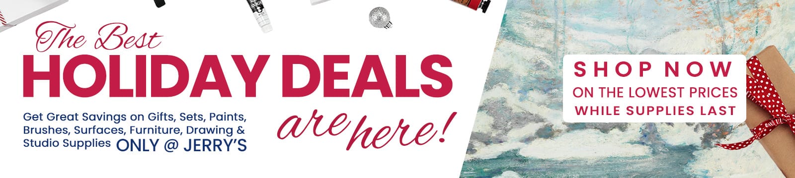 The BEST Holiday Deals are Here. Great Savings on Art Sets, Paints, Brushes & More