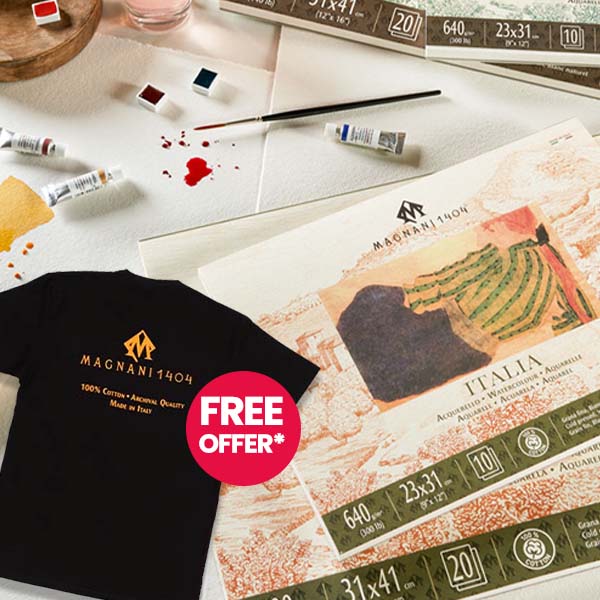 Magnani Fine Art Papers promotion with free Magnani T-shirt offer