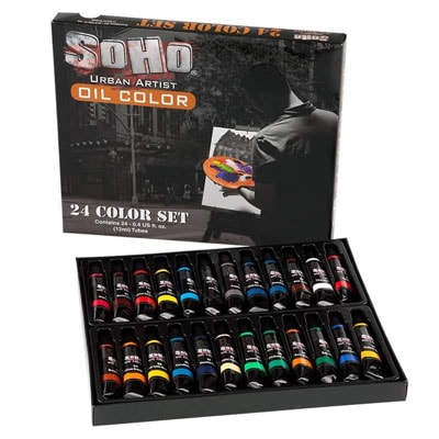 SoHo Urban Artist Oils Value Set of 24, 12ml Tubes