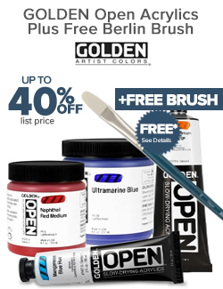 GOLDEN OPEN Acrylic Paints on sale 40% OFF Plus free brush