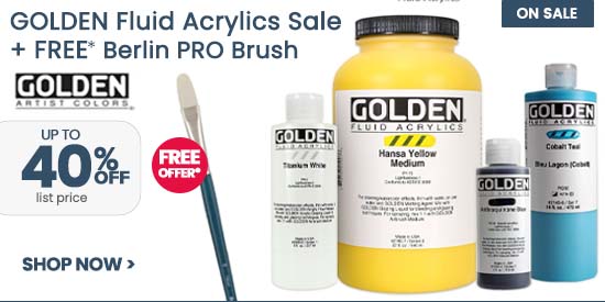 GOLDEN FLUID Acrylics Sale + Free offer: See Details